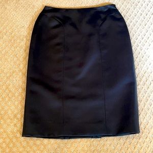 Oscar de la Renta Black Silk Skirt - vintage Sz 8